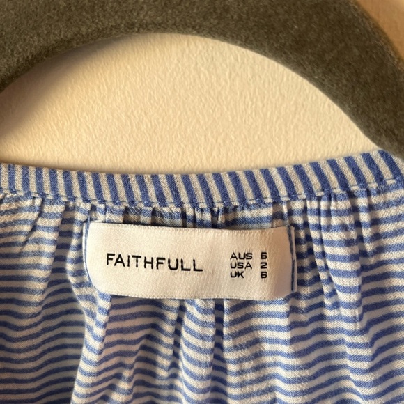 Faithfull the Brand Alice blue and white striped blouse - Picture 4 of 9